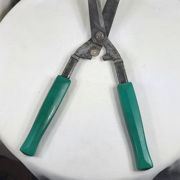 Vintage Wiss No. 8D USA Green Handled Forged-Hardened Hedge Clippers Shears - Picture 8 of 12